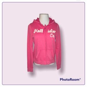 Hollister Pink Zip Front Sweatshirt